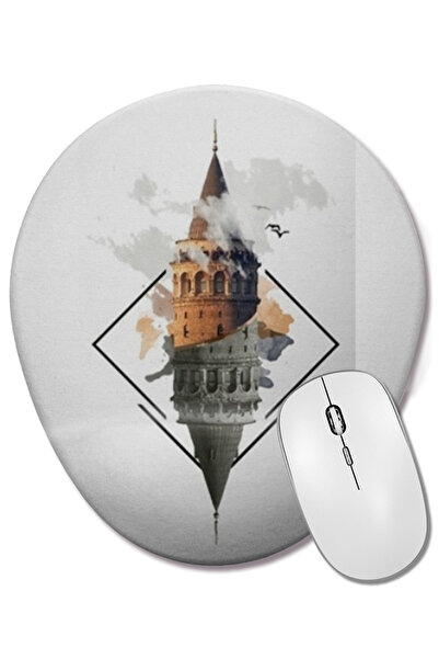 BASKI DÜNYASI Mouse Pad oval Hayaligalata cu suport pentru încheietura mâinii