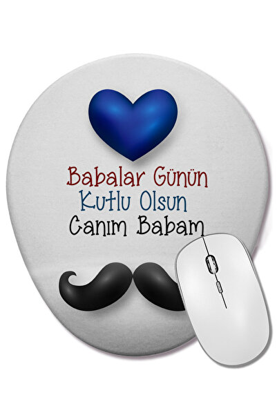 BASKI DÜNYASI Cadou pentru Ziua Tatălui 057 Mouse Pad oval cu suport pentru î...