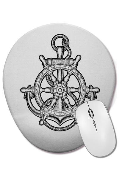 BASKI DÜNYASI Mouse Pad oval Znn Captain cu suport pentru încheietura mâinii