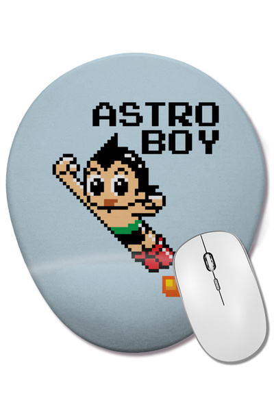 BASKI DÜNYASI Mouse Pad oval cu suport pentru încheietura mâinii Astro Boy Pixel Character