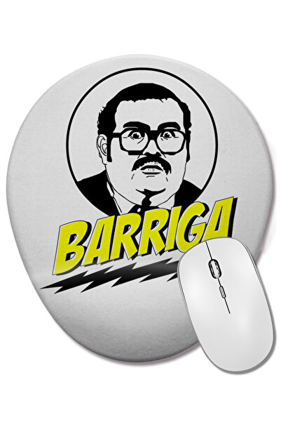 BASKI DÜNYASI Mouse Pad oval Barriga cu suport pentru încheietura mâinii