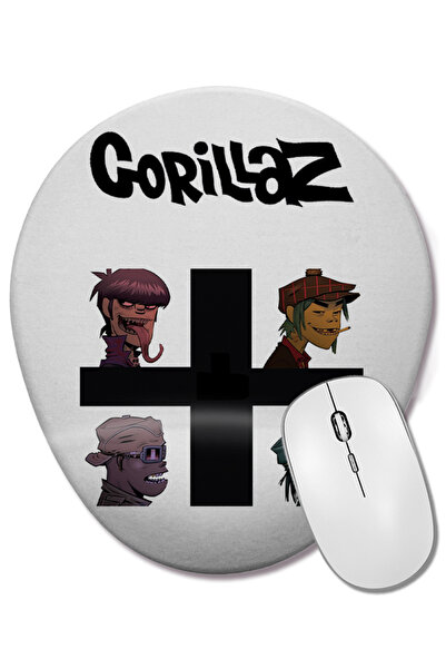 BASKI DÜNYASI Οβάλ ποντίκι με υποστήριξη καρπού Gorillaz