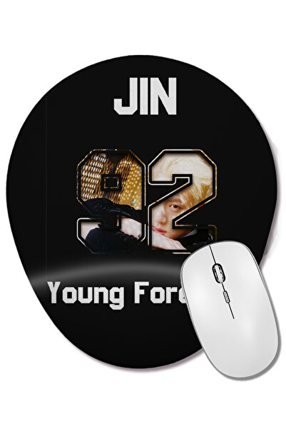 BASKI DÜNYASI Bts Young Forever Jin Wrist Supported Oval Mouse Pad