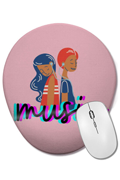 BASKI DÜNYASI Οβάλ ποντίκι με υποστήριξη καρπού για μουσική