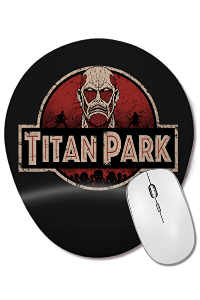 BASKI DÜNYASI Attack On Titan Titan Park Οβάλ ποντίκι με υποστήριξη καρπού