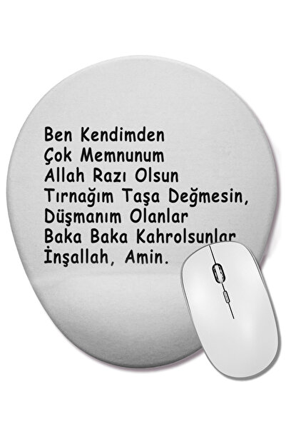 BASKI DÜNYASI Οβάλ ποντίκι ποντικοπολιτείας με στήριγμα καρπού με απόσπασμα α...