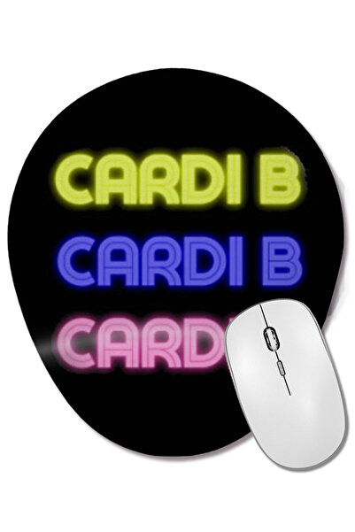 BASKI DÜNYASI Cardi B Cardi B Cardi B Mouse Pad oval cu suport pentru încheietura mâinii