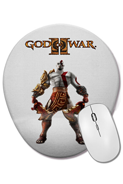 BASKI DÜNYASI God of War 03 Mouse Pad oval cu suport pentru încheietura mâinii