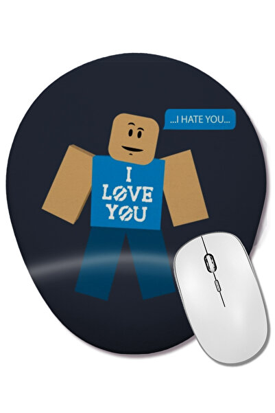 BASKI DÜNYASI Roblox Memes Mouse Pad oval cu suport pentru încheietura mâinii