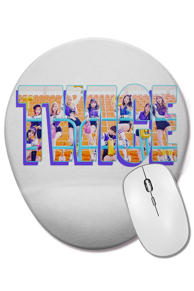 BASKI DÜNYASI Twice 01 Mouse Pad oval cu suport pentru încheietura mâinii