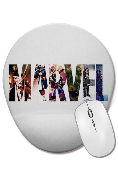 BASKI DÜNYASI Marvel 02 Οβάλ ποντίκι με οπίσθια υποστήριξη καρπού