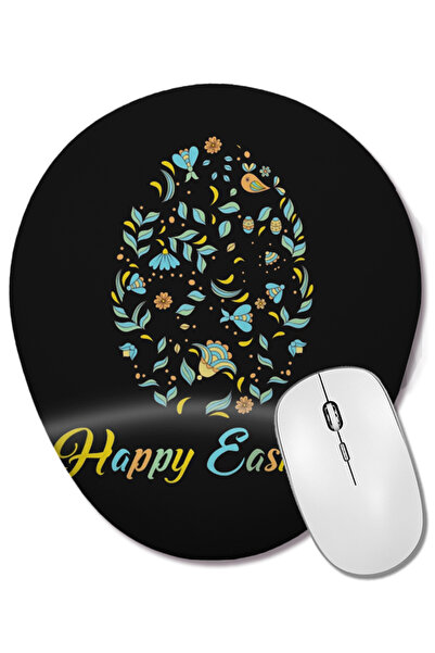 BASKI DÜNYASI Happy Easter 07 Οβάλ ποντίκι με υποστήριξη καρπού