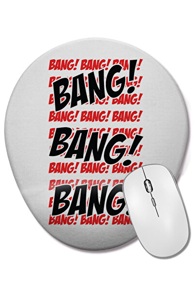 BASKI DÜNYASI Deadpool Bang Bang Mouse Pad oval cu suport pentru încheietura ...