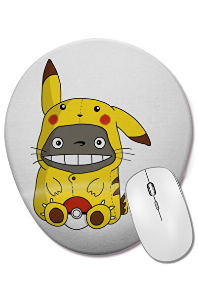 BASKI DÜNYASI Pokemon Go Pikachu Raichu Totoro Miyazaki Mouse Pad oval cu sup...