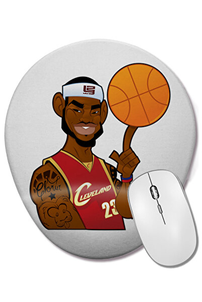 BASKI DÜNYASI Οβάλ ποντίκι ποντικοπολεμικής χρήσης Nba Lebron James με στήριγ...