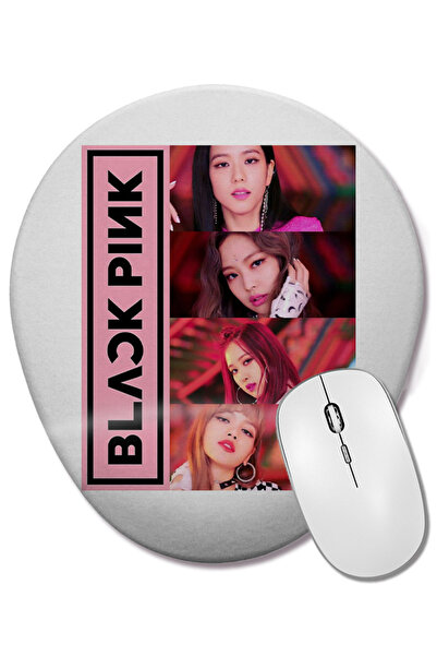 BASKI DÜNYASI Blackpink 005 Mouse Pad oval cu suport pentru încheietura mâinii