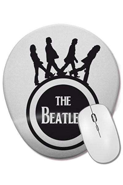 BASKI DÜNYASI The Beatles 03 Ovalna podloga za miša sa podrškom za zglob