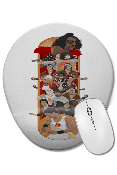 BASKI DÜNYASI Mouse Pad oval The Last Dragon cu suport pentru încheietura mâinii