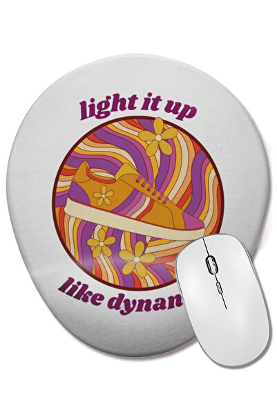 BASKI DÜNYASI Light It Up Like Dynamite Bts Retro Disco Mouse Pad oval cu sup...