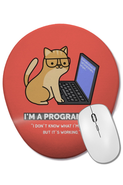 BASKI DÜNYASI Sunt un inginer, nu pot reparăr idiotii. Funny Engineering 01 Mouse Pad oval cu suport pentru încheietura mâinii