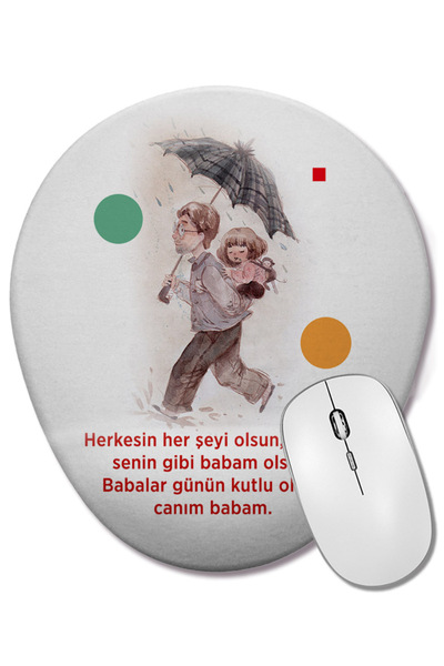 BASKI DÜNYASI Δώρο για την Ημέρα του Πατέρα για τον Πατέρα 0011 Οβάλ ποντίκι ...