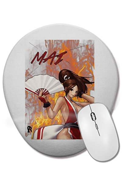 BASKI DÜNYASI Mouse Pad oval Mai The King Fighters cu suport pentru încheietura mâinii