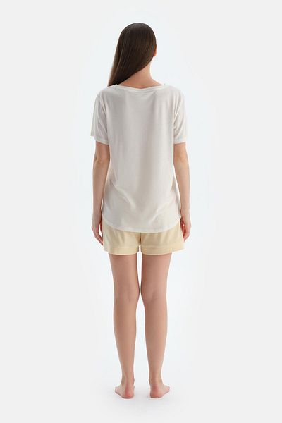 Dagi Orange Combed Modal Double Shorts