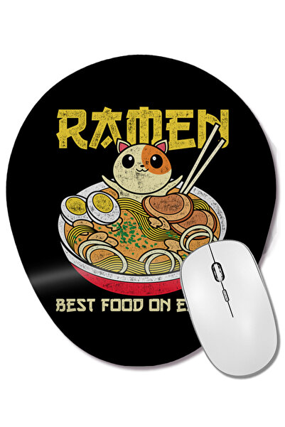 BASKI DÜNYASI Ramen Cel mai bun mâncare din lume Mouse Pad oval cu suport pen...