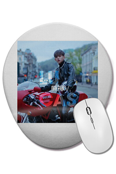 BASKI DÜNYASI Lucas WayV Take Off Mouse Pad oval cu suport pentru încheietura...