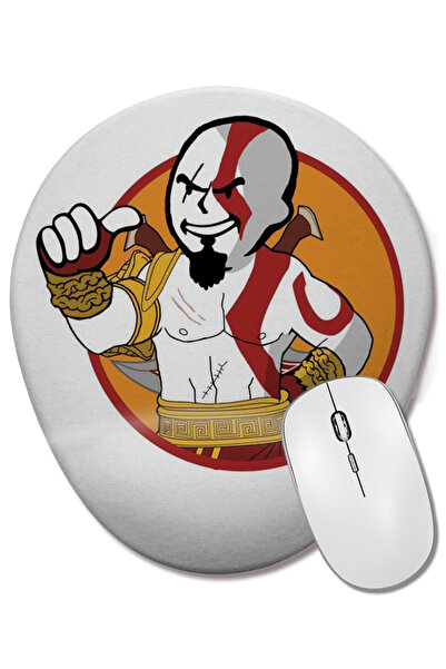 BASKI DÜNYASI Mouse Pad oval Kratos Vault Boy cu suport pentru încheietura mâ...