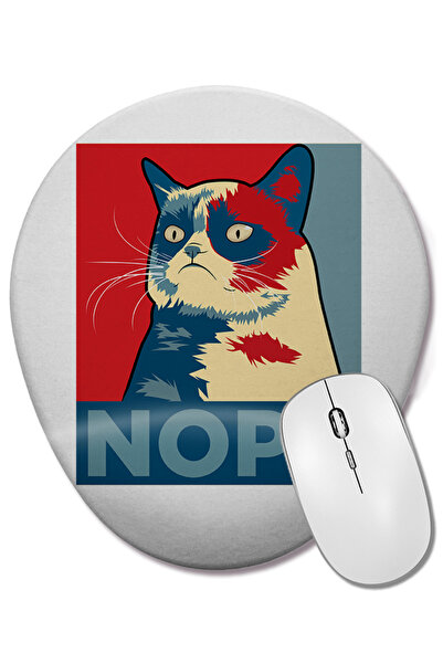 BASKI DÜNYASI Mouse Pad oval Nope 2 cu suport pentru încheietura mâinii