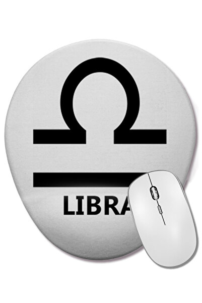BASKI DÜNYASI Mouse Pad oval Signo Libra cu suport pentru încheietura mâinii