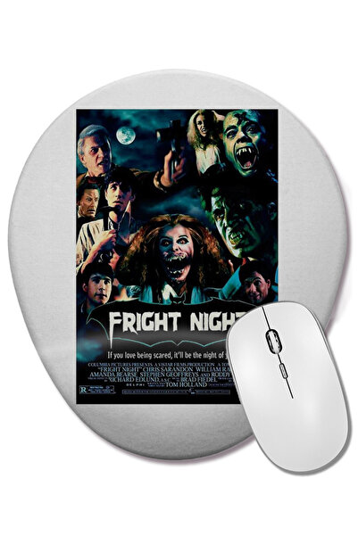 BASKI DÜNYASI Mouse Pad oval Fright Night cu suport pentru încheietura mâinii