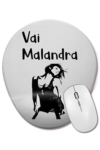 BASKI DÜNYASI Mouse Pad oval Anitta Vai Malandra cu suport pentru încheietura mâinii