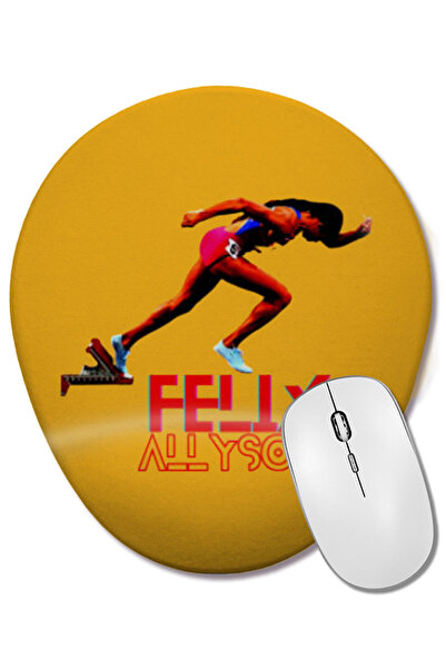 BASKI DÜNYASI Алисън Феликс цитира подложка за мишка с поддръжка за китката