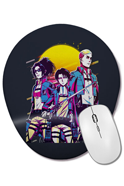 BASKI DÜNYASI Shingeki no Kyojin Attack On Titan 01 Mouse Pad oval cu suport pentru încheietura mâinii
