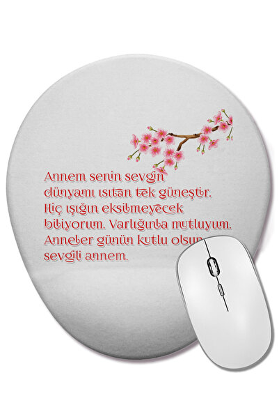 BASKI DÜNYASI Cadou pentru Ziua Mamei 042 Mouse Pad oval cu suport pentru înc...