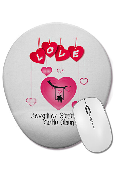 BASKI DÜNYASI Cadou pentru iubit de Ziua Îndrăgostiților 081 Mouse Pad oval c...