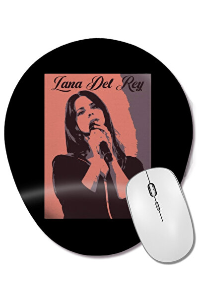 BASKI DÜNYASI Mouse Pad oval cu suport pentru încheietura mâinii, cântăreață și compozitoare americană Lana Del Rey