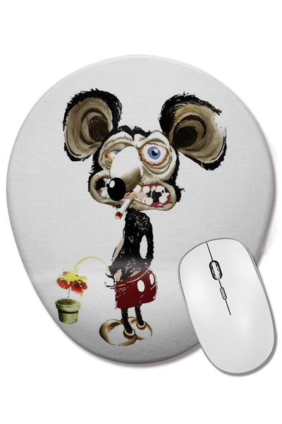 BASKI DÜNYASI Mouse Pad oval Bizarro Rato cu suport pentru încheietura mâinii