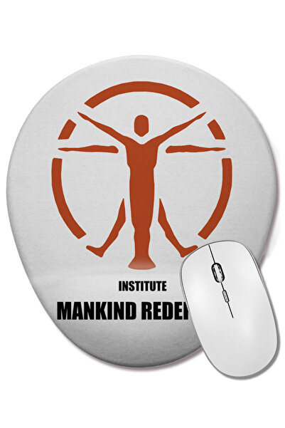 BASKI DÜNYASI Mouse Pad oval Fallout Institute cu suport pentru încheietura m...