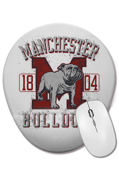 BASKI DÜNYASI Bulldogs2 Pug Dog Oval Mouse Pad με στήριγμα καρπού