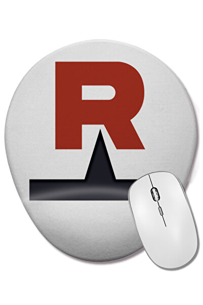 BASKI DÜNYASI Pokemon Esquipe Rocket Mouse Pad oval cu suport pentru încheiet...
