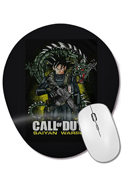 BASKI DÜNYASI Mouse Pad oval Call Of Duty Goku cu suport pentru încheietura m...