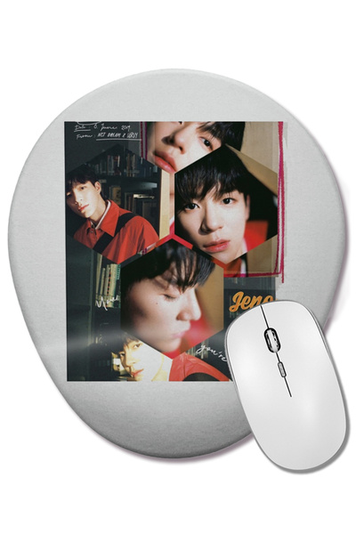 BASKI DÜNYASI Nct Dream Jeno Dnyl ovalna podloga za miša sa podrškom za zglob
