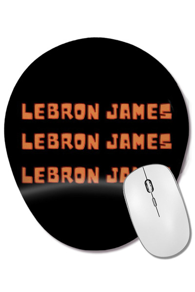 BASKI DÜNYASI LeBron James - Cadouri de baschet, vintage, retro, curcubeu, pentru băieți și tată, mouse pad oval cu suport pentru încheietura mâinii