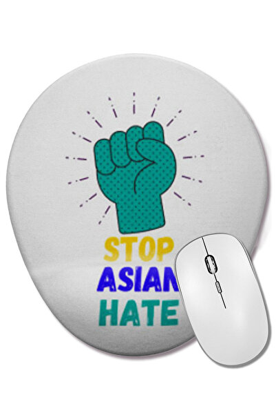 BASKI DÜNYASI Stop Asian Hate, AAPI Asian Lives Matter Mouse Pad oval cu supo...