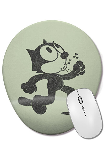 BASKI DÜNYASI Οπλισμένο ρετρό σχέδιο Felix The Cat Οβάλ ποντίκι με υποστήριξη...