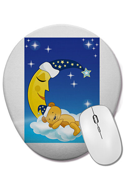 BASKI DÜNYASI Mouse Pad oval Ay Dede cu suport pentru încheietura mâinii