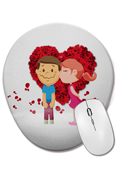 BASKI DÜNYASI Подарък за Свети Валентин за любимия човек 0232 Овална подложка...